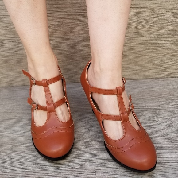 Vintage Style Oxford Heels Rockabilly-A - Picture 8 of 8